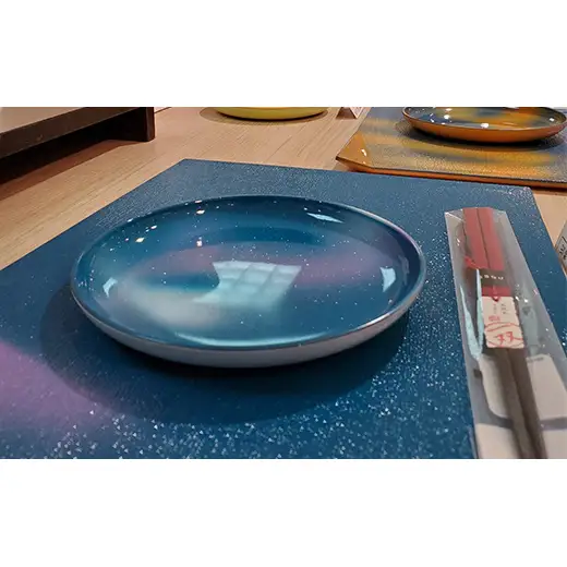 iroikoi 12.0角折膳 雪景色 工芸品 食器 角折膳 山中漆器 F6P-3330