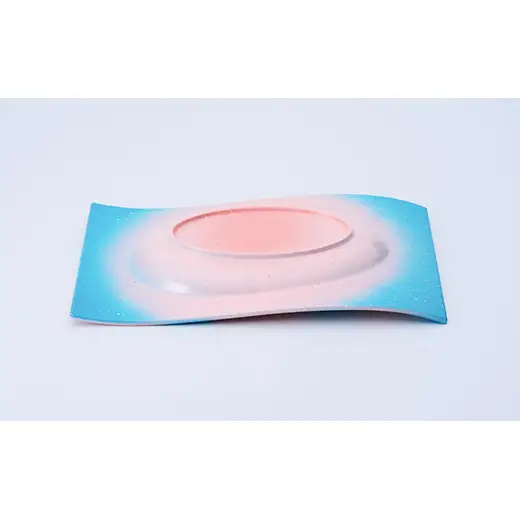 iroikoi 波形置皿 湖上の桜 工芸品 食器 皿 山中漆器 F6P-3334