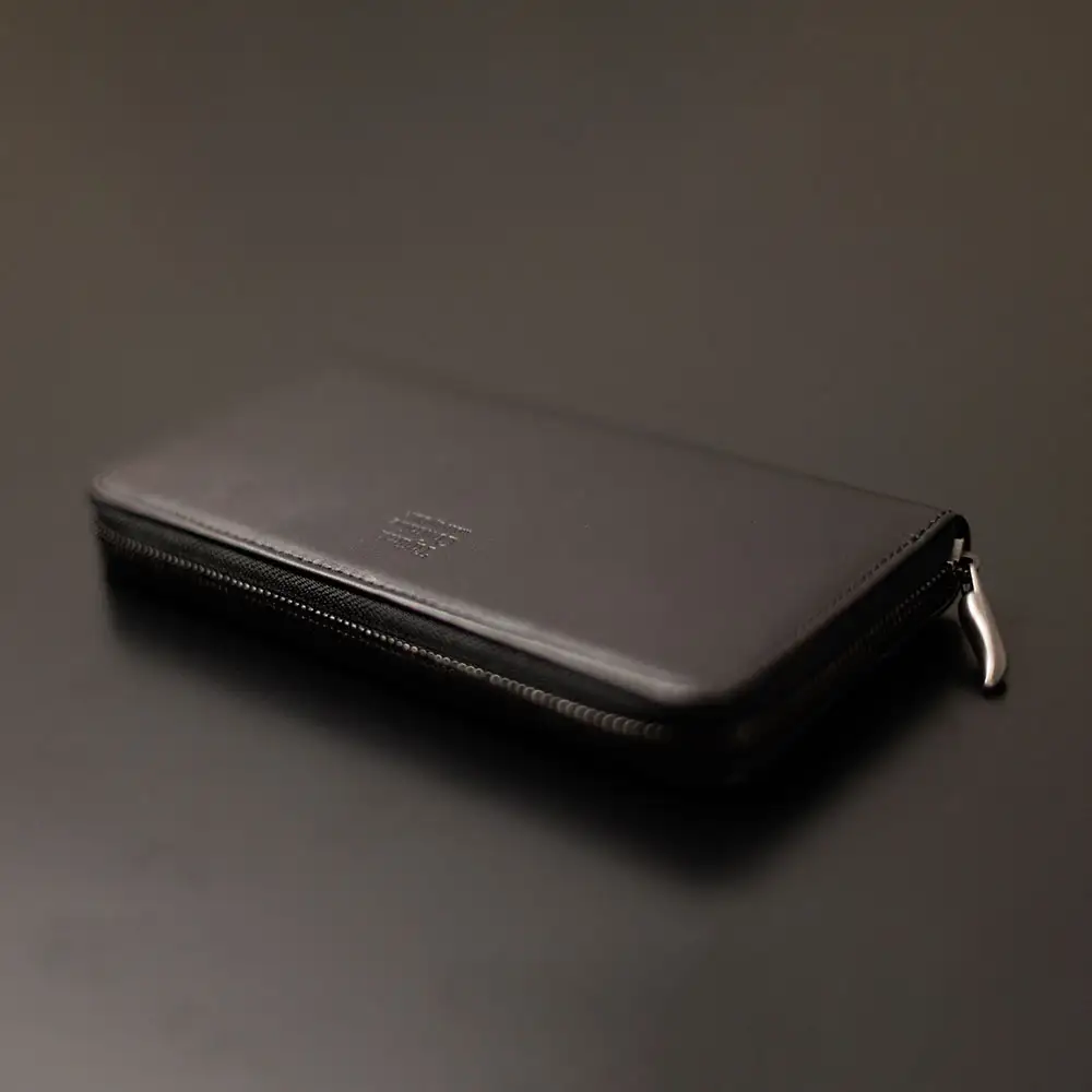 Tajima Cowhide ラウンドウォレット / 革財布 ブラック メンズ レディース 軽量 約210g サイフ さいふ 財布 黒 日本製 豊岡製 循環型ブランド タジマ カウハイド DLP
