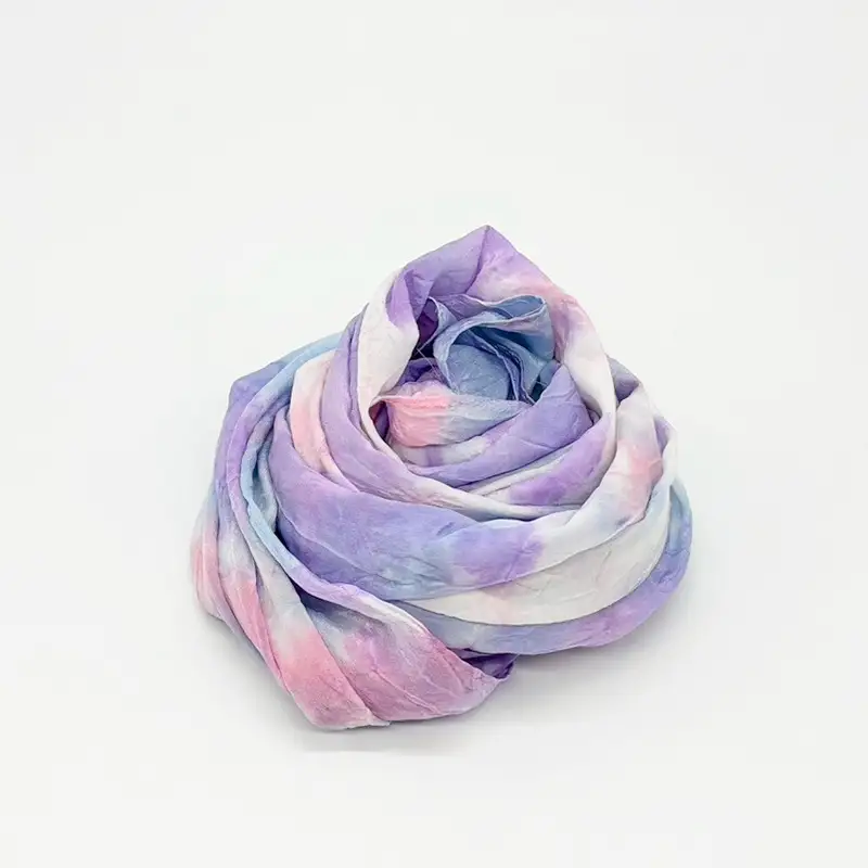 シルクデシンストール 紫陽花（パープル） FAF-0264