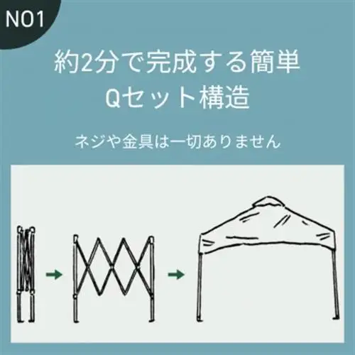 ソーラーブロック Qセットタープ200　キャンプやアウトドア、BBQで熱中症対策!71204014【1766566】