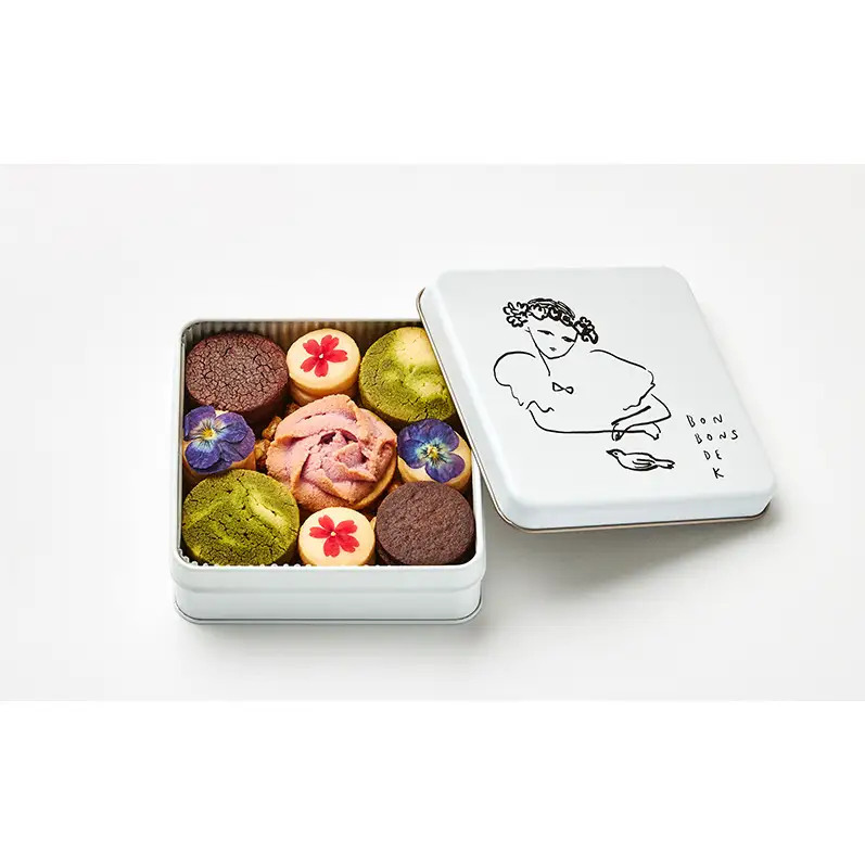 焼き菓子詰め合わせ　La Boîte à bonheur  -la fleur -クッキー缶＋フィナンシェ9個 焼菓子 グルテンフリー 米粉 スイーツ 洋菓子 プレゼント ギフト 贈り物 茅ヶ崎市 神奈川