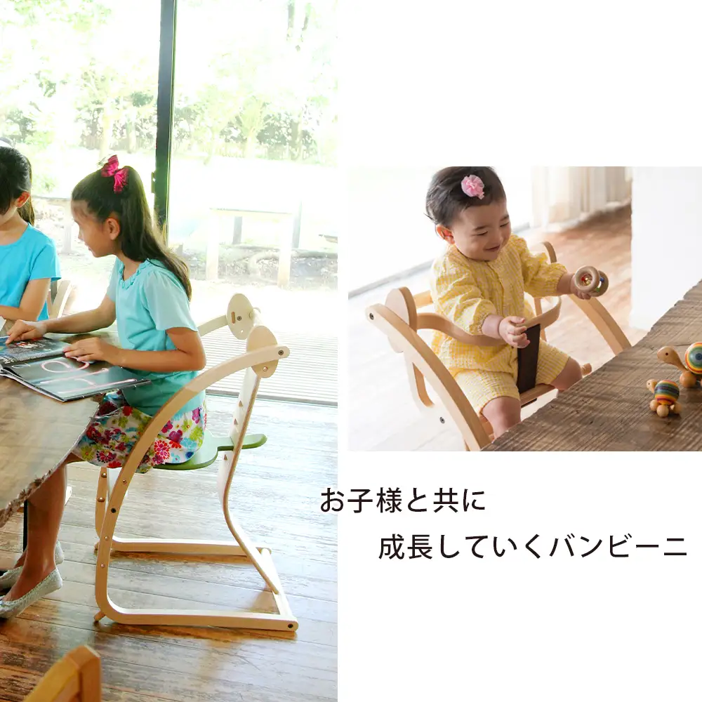 ベビーチェア 「Bambini～バンビーニ～」ダークブラウン×ダークブラウン(ベビーセット付き)《齋藤製作所北海道》