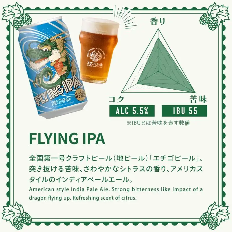 【3か月定期便】クラフトビール エチゴビール FLYING IPA 350ml 缶 12本 地ビール ビール 全国第一号クラフトビール 12缶 お酒 酒 お取り寄せ 人気 新潟