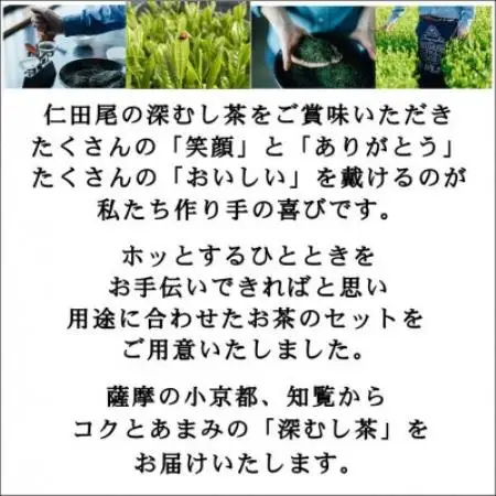 【自宅用】知覧茶園の深むし茶「 厳撰茶葉5種セット」(150g×1本　各70g×4本)【1764922】