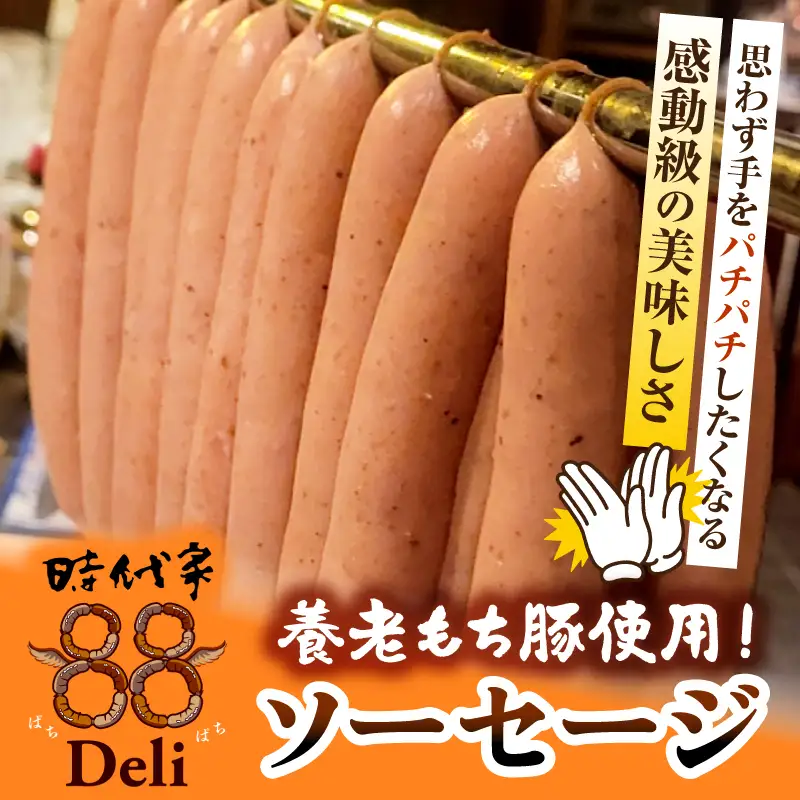 いちはら88ソーセージ約70ｇ×4本【プレーン・レモンペッパー・ハーブ各2パック合計6パック】