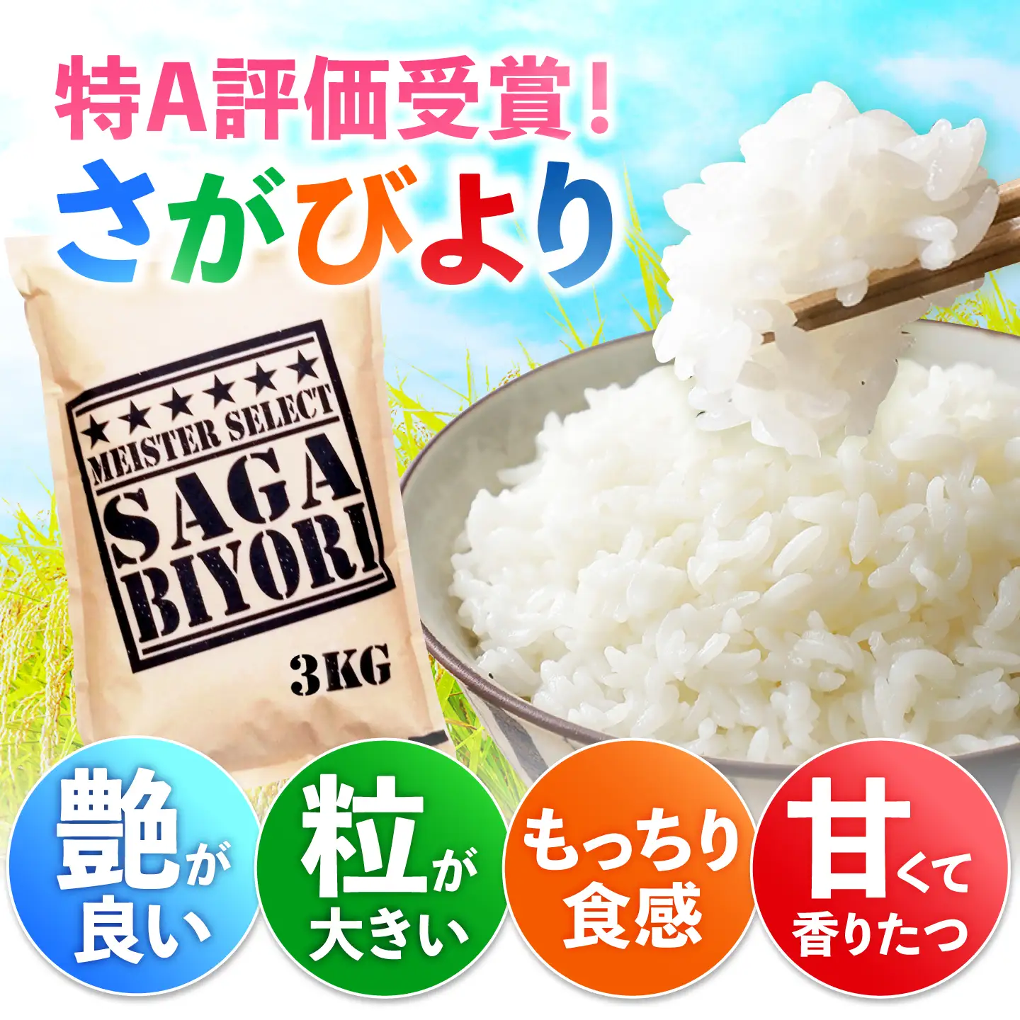【令和8年産 新米 先行予約】 五つ星お米マイスター厳選！さがびより 白米 9kg（3kg×3袋） 吉野ヶ里町/大塚米穀店[FCW037-11]