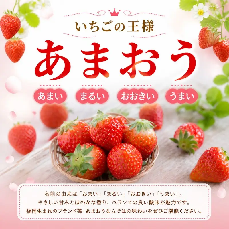 【3月発送】苺 4パック（いちご・あまおう・あまい・おおきい） / 苺 / 福岡県 / 辻園芸 [TJI010]