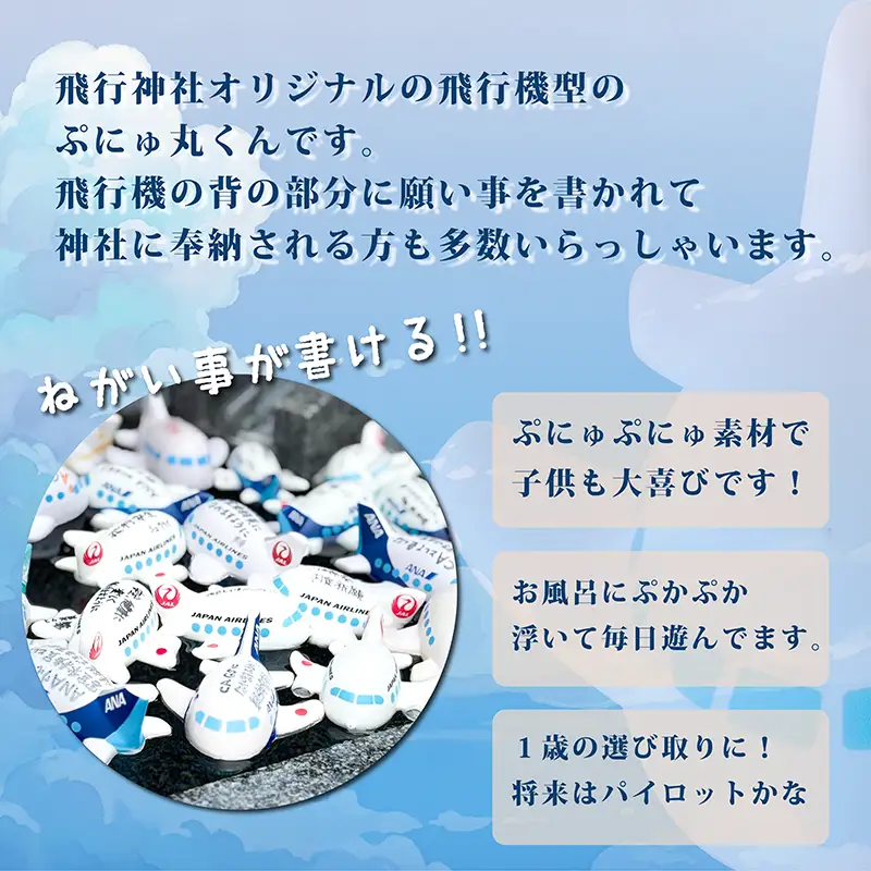水に浮かぶ！ 飛行機 おもちゃ 「 ぷにゅ丸くん 」