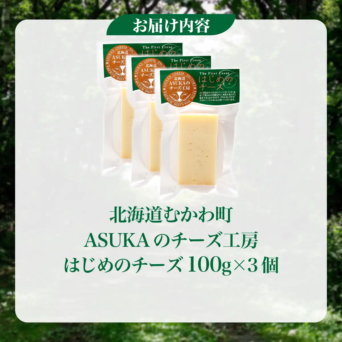 北海道 はじめのチーズ(100g)3個セット MKWA004