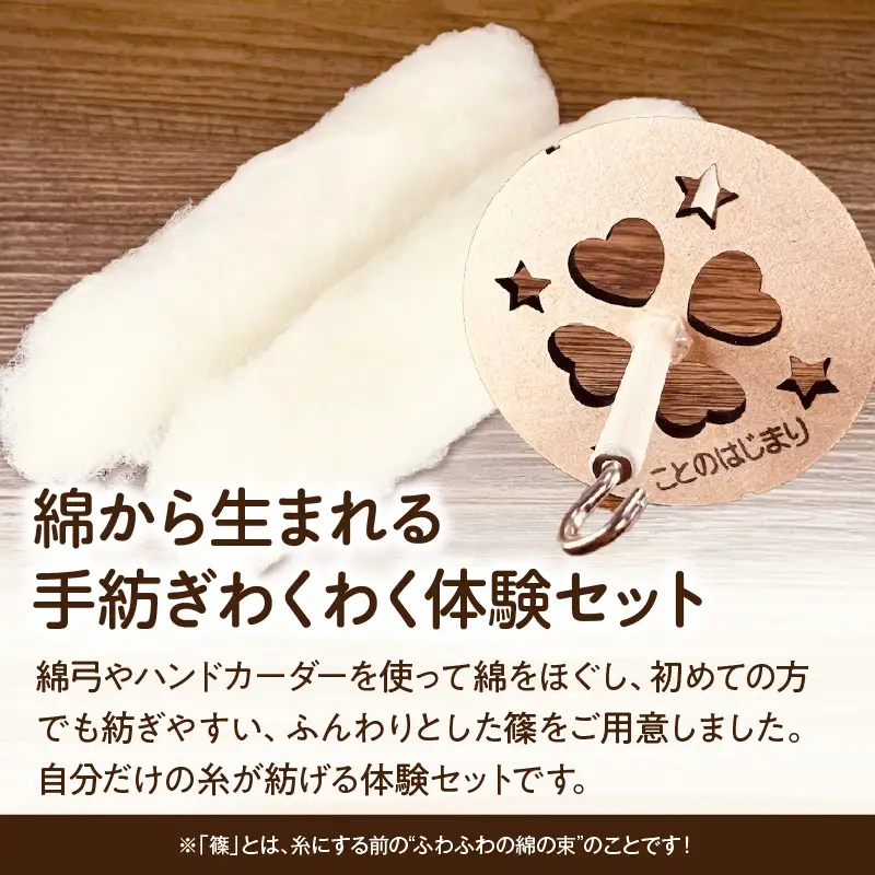糸紡ぎ用ハートカット入スピンドル1本+篠（白）6本セット