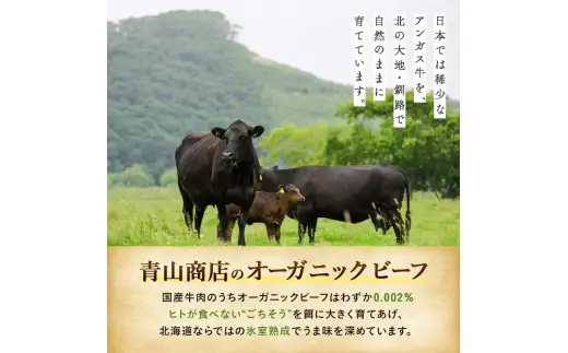釧路生まれ、釧路育ちのオーガニックビーフ 満喫セット 決済より30日前後で発送 F4F-3459