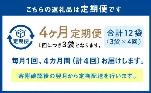 【1ヶ月毎4回定期便】 カムカムおこめチップス（しお） チャック付袋タイプ 計12個  （3個×4回） お菓子 菓子 スナック菓子