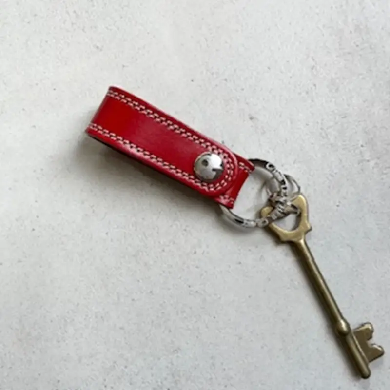 革小物 キーホルダー（レッド）レザー製品 革製品