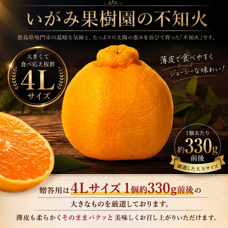 不知火 約2.5kg 4L みかん しらぬい デコポン 贈答用