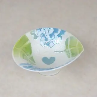 有田焼 バララスター 朝顔中付 ブルー ピンク ペアセット【大慶】 食器 うつわ 器 かわいい 花 ギフト ci087