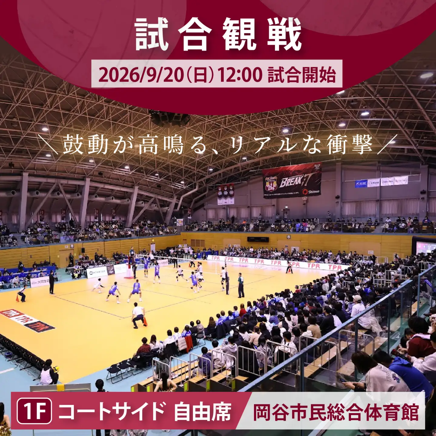 9月20日開催！信州松本トライデンツ主催試合　1階席コートサイドチケット1枚 | バレーボール