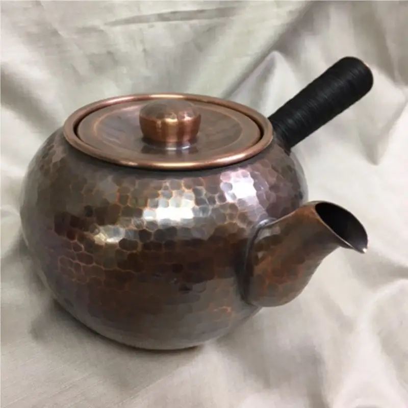 銅製急須丸型(中) ～丸つち目～【089-006】
