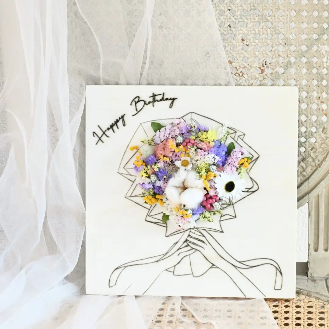 ドライフラワーメッセージボード（スタンダード） 花 ドライフラワー お花 贈り物 母の日 アレンジメント フラワー ギフト フラワーアレンジメント プレゼント 贈答 包装 岩手県 北上市 華れ D0525