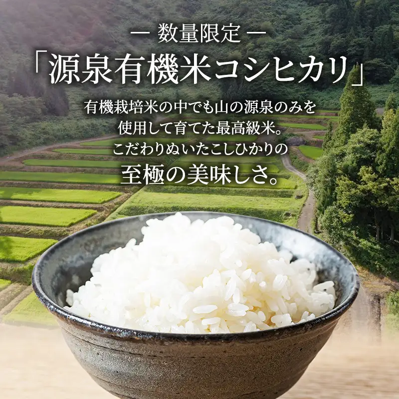 令和8年産 先行予約 山の一番水使用 源泉有機米コシヒカリ 精米5kg 米 こめ お米 コメ こしひかり 新潟県 魚沼市 魚沼 魚沼産 