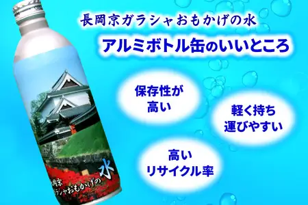 【製造日から10年保存可能】非常用備蓄水「長岡京ガラシャおもかげの水」490ml×24本 [0928f]