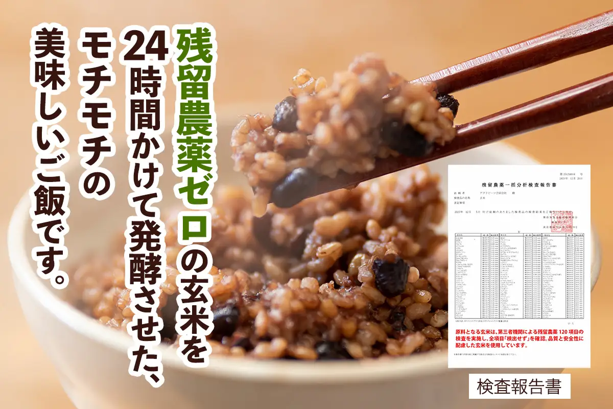 青森県産玄米 藤農園の美食米 発芽酵素玄米ごはん (1食125g×6パック 計750g) [1064]