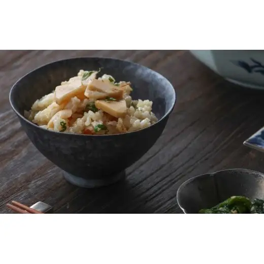 有田焼 ペア茶碗 セット 黒サビ絞り＆ミストサビ 【山忠】夫婦茶碗 飯碗 2個 セット 食器 ギフト ちゃわん ed036