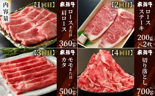 飛騨牛 満喫定期便 全12回 A5等級 すき焼き しゃぶしゃぶ ステーキ 焼肉 BBQ ロース 肩ロース ロースステーキ サーロインステーキ 切り落とし 贅沢 モモ カタ ギフト 12ヶ月 定期 おすすめ 人気 飛騨 牛 肉 和牛 黒毛和牛 ブランド牛 養老ミート