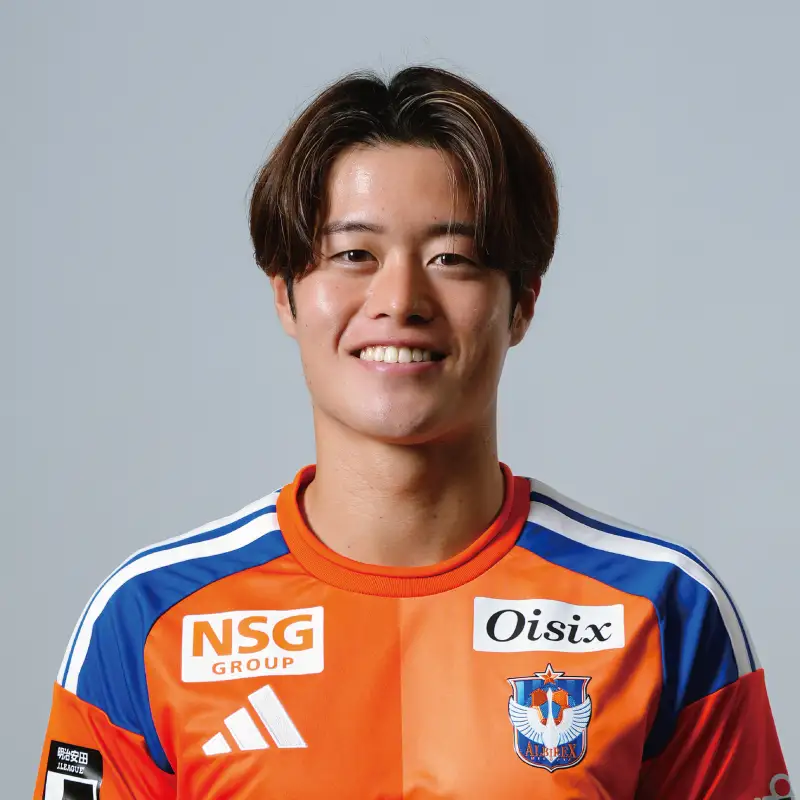 アルビレックス新潟 森 璃太選手メッセージ入りブロマイド写真＋全選手サイン入りユニフォーム Mサイズ