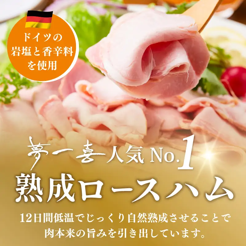 ロースハム切り落とし600g（200g×3個）