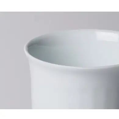 有田焼 ろくろ手造り 白磁鎬文 フリーカップ【佳秀窯 西山正作 】食器 器 うつわ カップ ろくろ 伝統工芸 bs036