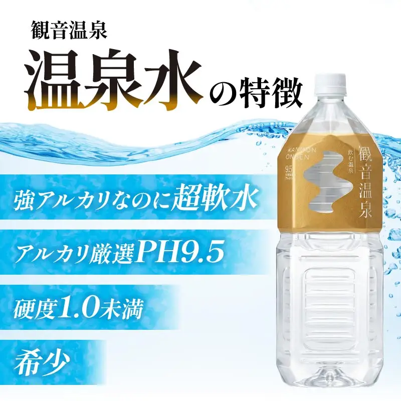 飲む温泉水 観音温泉 20L 1箱 バックインボックス
