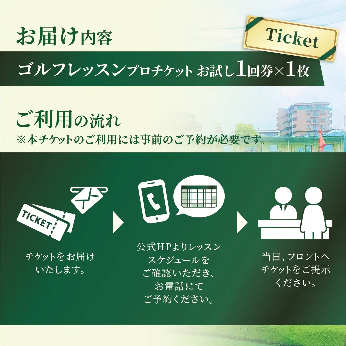 ゴルフ レッスンプロチケット（20分お試し） | ゴルフ 利用券 お試し 練習 プリペイド 埼玉県 草加市