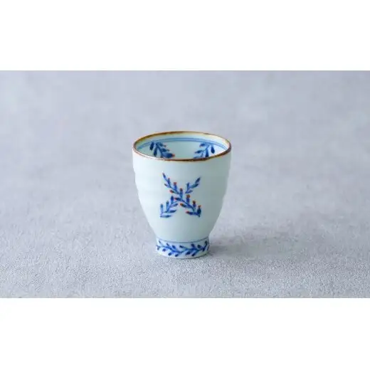 有田焼 ネジバナ ぐい吞み【染付の器 匠】食器 器 うつわ 和食器 日本酒 酒器 ぐい吞み 染付 晩酌 手仕事 プレゼント ギフト gb010