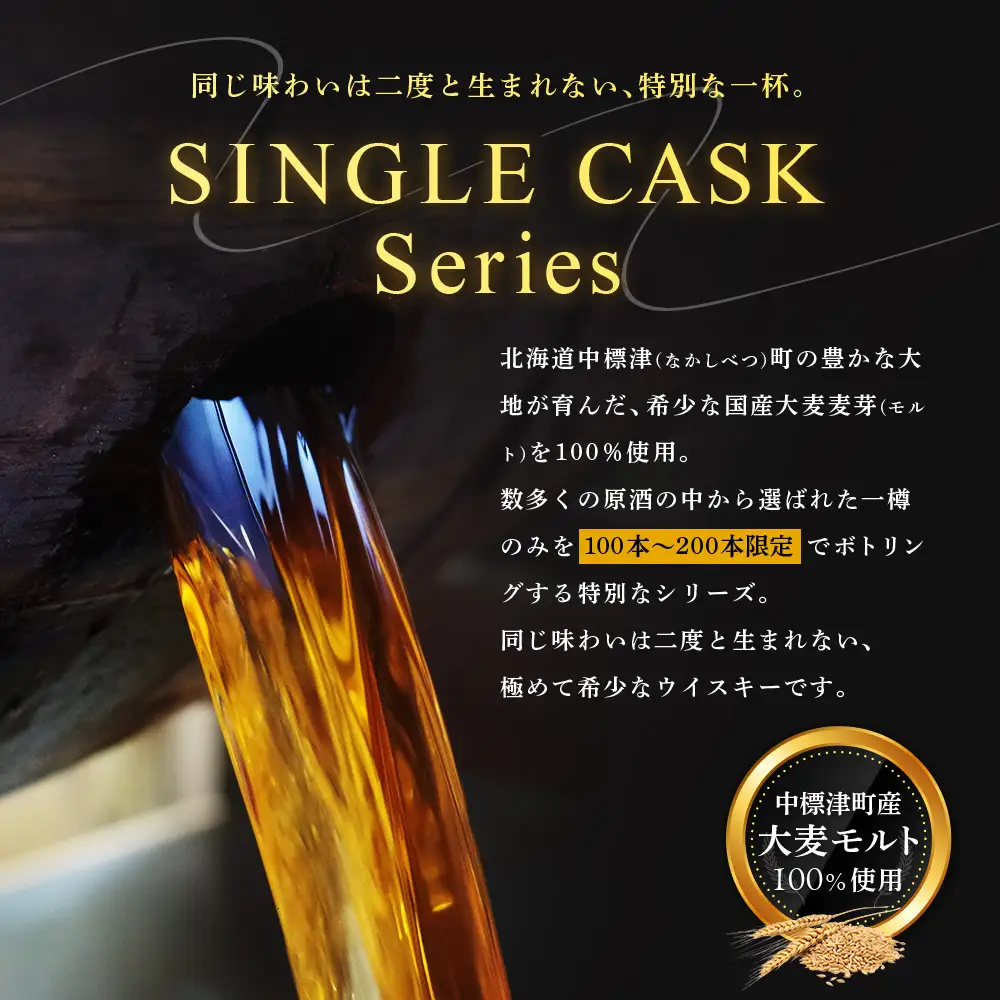【中標津町産モルト使用】ディ・トリッパー蒸溜所 ／ SINGLE CASK Series 500ml×1本【80001】