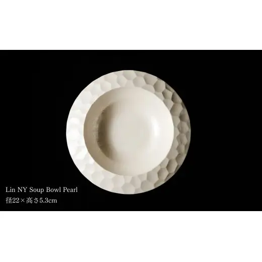 ＜NYが認めた逸品＞  有田焼 麟 Lin NY Soup Bowl Pearl 2枚 【金照堂】 パスタボウル スープボウル サラダボウル ボウル bj079