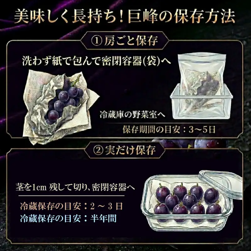 日高果樹園 「訳あり 種なし巨峰」 2kg （小ぶりな房 5～7房）