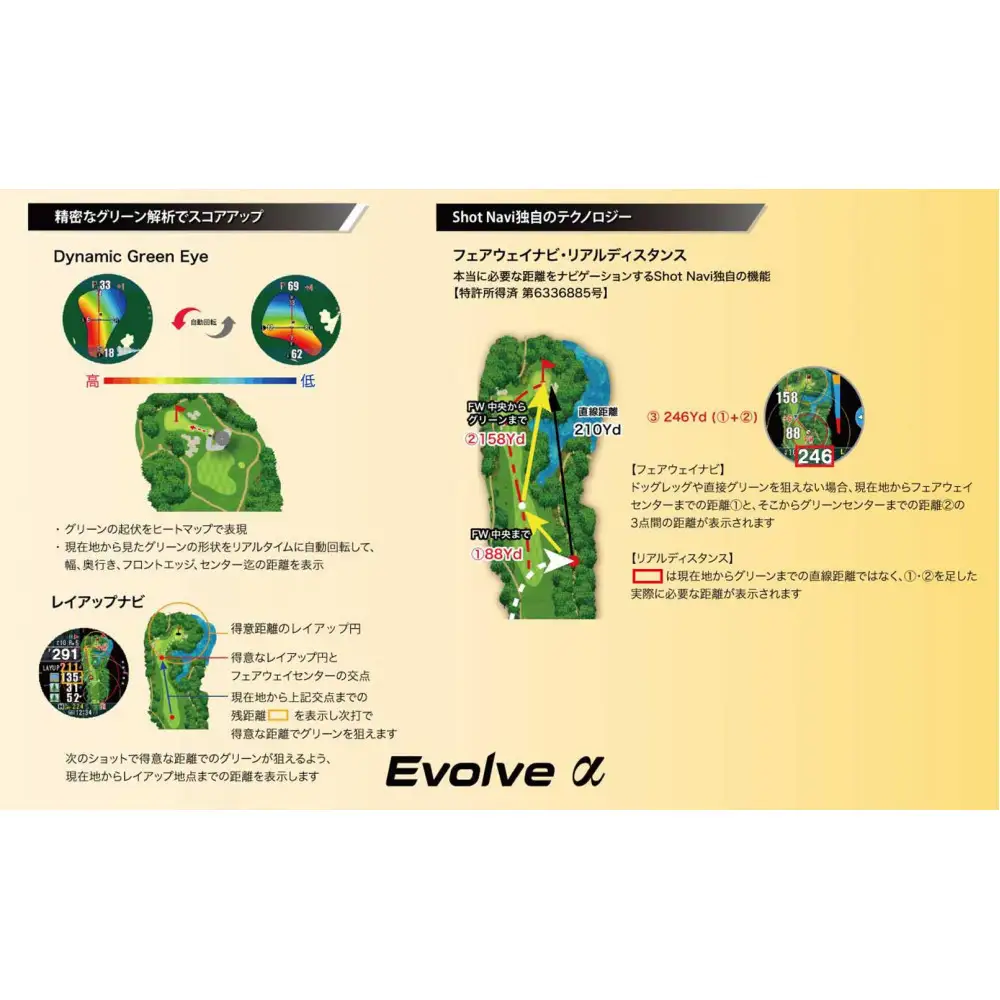 ショットナビ　Evolveーα　ホワイト