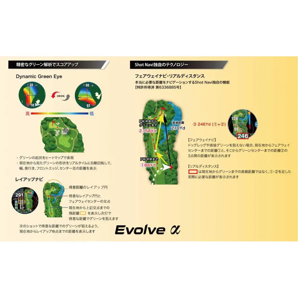 ショットナビ　Evolveーα　ブラック