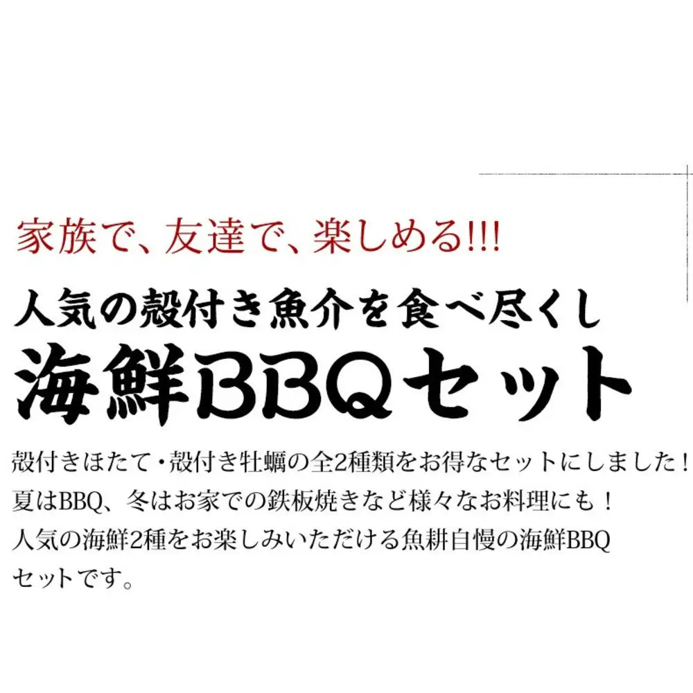 海鮮 バーベキュー セット 殻付き ホタテ 牡蠣 2種 約2kg BBQセット 海鮮セット 詰め合わせ