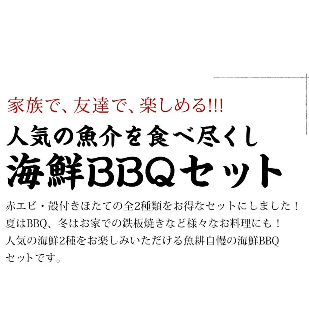 海鮮 バーベキュー セット 殻付き ホタテ 赤海老 2種20品 BBQセット お取り寄せ 詰め合わせ