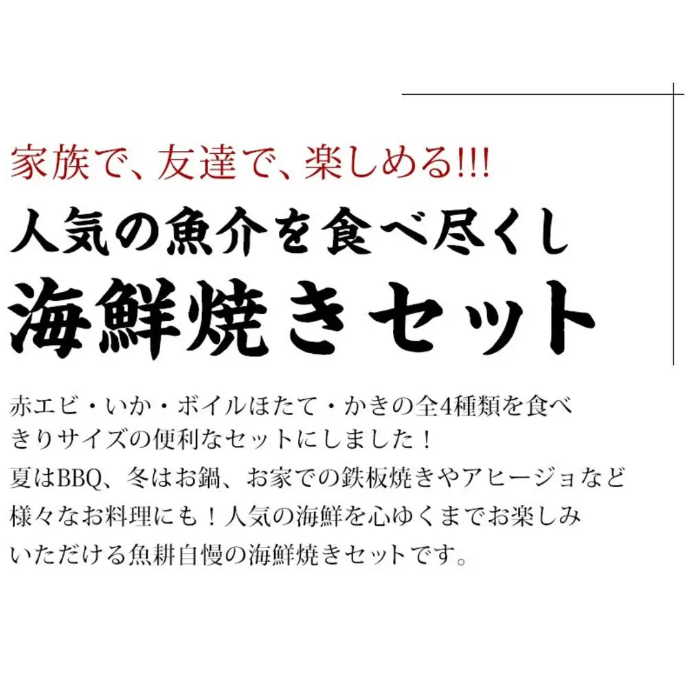 海鮮 バーベキュー セット ホタテ イカ 海老 牡蠣 4種20品 BBQセット お取り寄せ 詰め合わせ