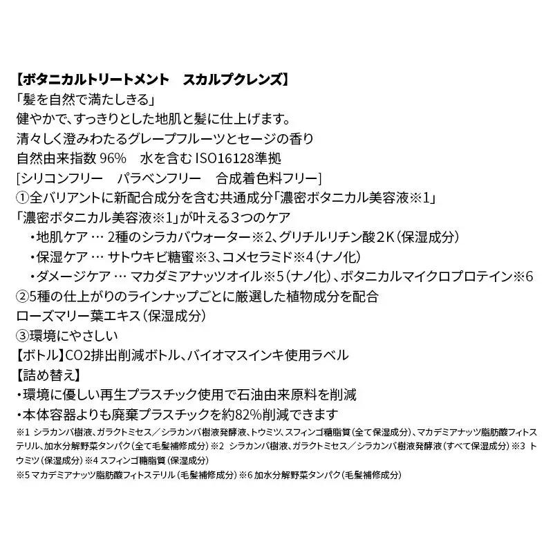 BOTANIST ボタニスト ボタニカル トリートメント 単品【スカルプクレンズ】 2本（本体）