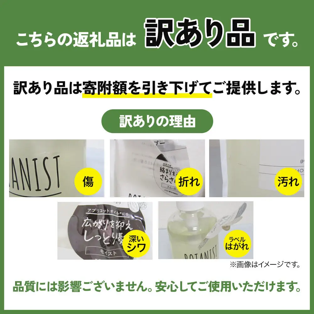 《訳あり》BOTANIST ボタニスト ボタニカル トリートメント 【ダメージケア】（大容量詰替）4個