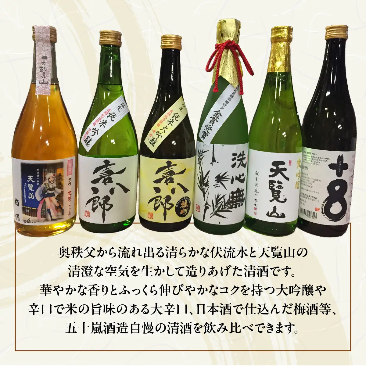 【日本酒】天覧山 豪華飲み比べ6本セット 純米大吟醸酒 お酒 大吟醸酒 HNNBG004