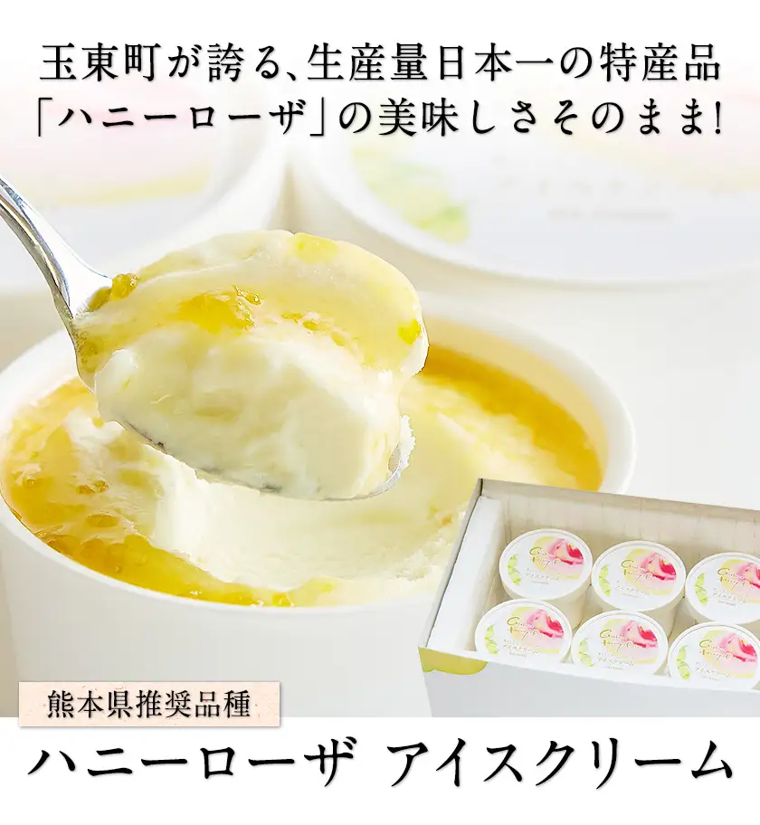 糖度17度の甘さ♪ハニーローザアイスクリーム 120ml 6個 熊本県 玉名郡 玉東町 すもも ハニーローザ アイス ぷらっとぎょくとう