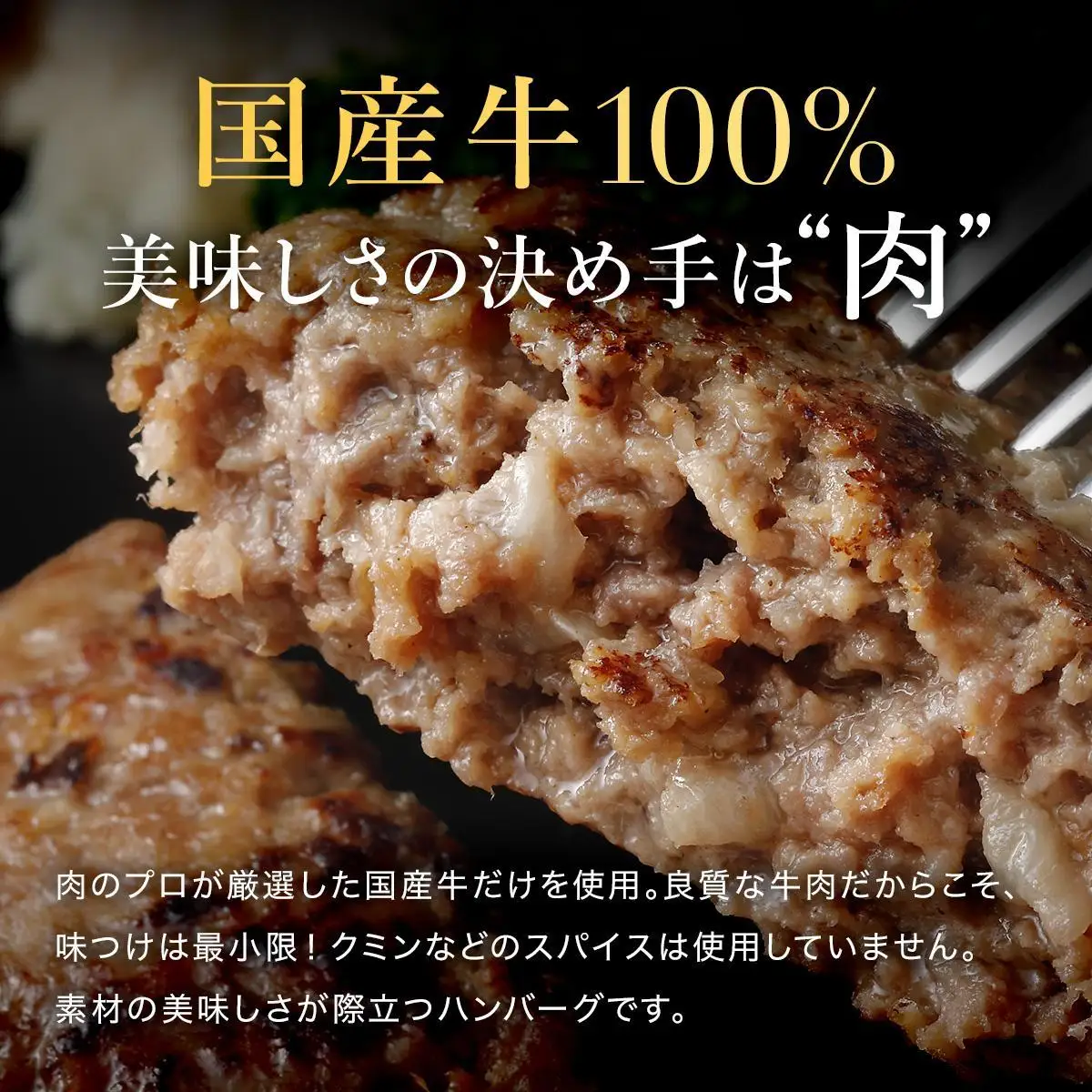 無添加 国産牛100% 直火焼き ハンバーグ 100g×20袋 電子レンジ 湯煎 [1383]