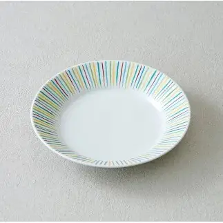 有田焼  5色十草 リムプレート皿 16.5cm【中山陶和堂】食器 うつわ 器 プレート 皿 かわいい カラフル bv016