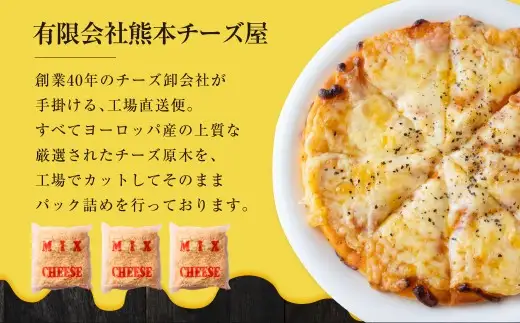 ＜ R8年熊本地震復興支援 ＞ヨーロッパ産100％ブレンド オリジナルミックスチーズS 750g チーズ 乳製品 トッピング ピザ グラタン ドリア パン 工場直送 加工食品