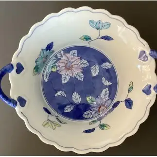 有田焼 華山窯 鉄仙花バスケット 大 【東洋セラミックス】 食器 器 花 大皿 多様鉢 au041